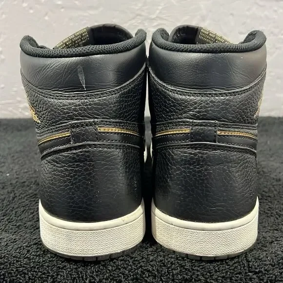 🔥🏀 NIKE AIR JORDAN 1 City Of Flight Sz 10.5Black/Gold Basketball Shoes - EUC